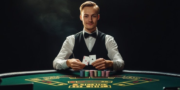 Antarmuka aplikasi mawartotoslot menampilkan meja live dealer blackjack dan roulette